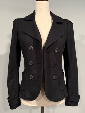 H&M Black Blazer with Striped Lining